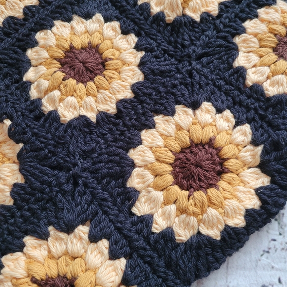 New cotton sunflower shoulder bag - Picture 6 of 17